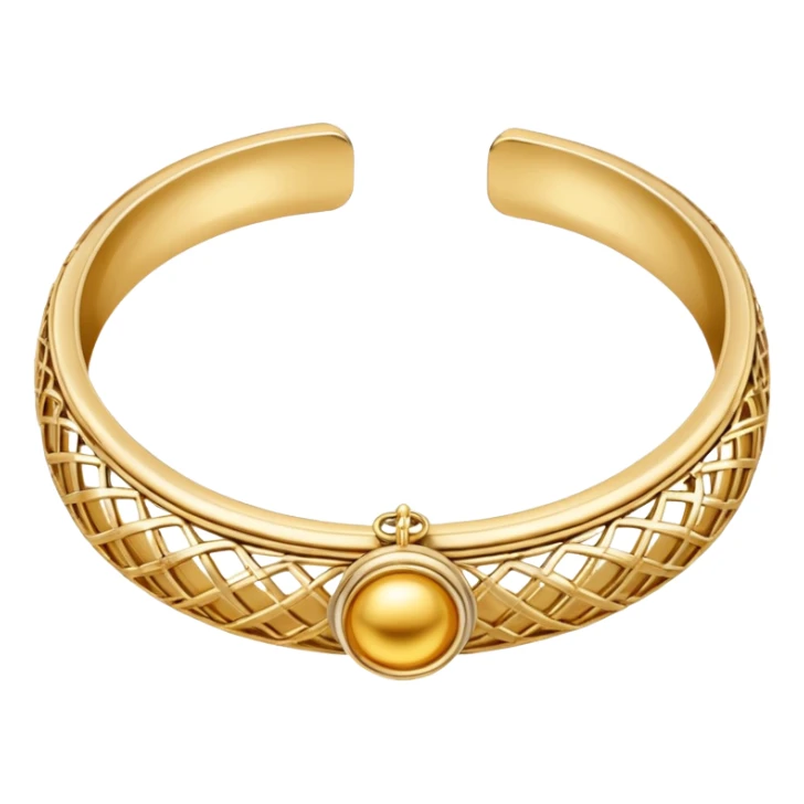 Neck traditional gold choker and gold bangel sticker