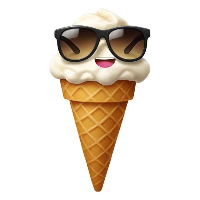 Ice cream wearing sunglasses  sticker