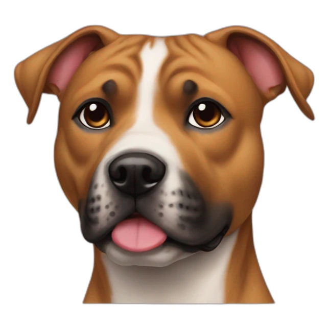 Staffy chien fauve panache sticker