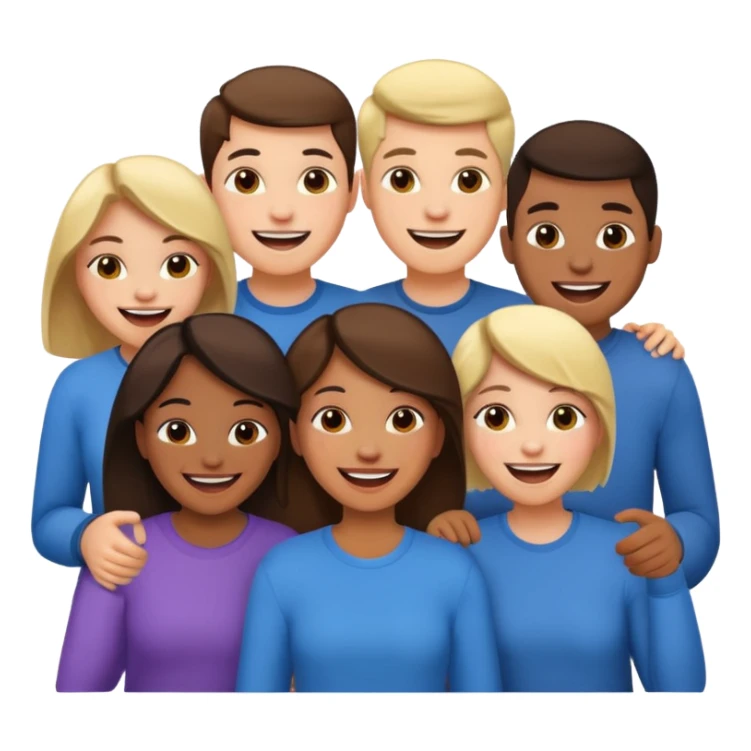 group of young people sticker