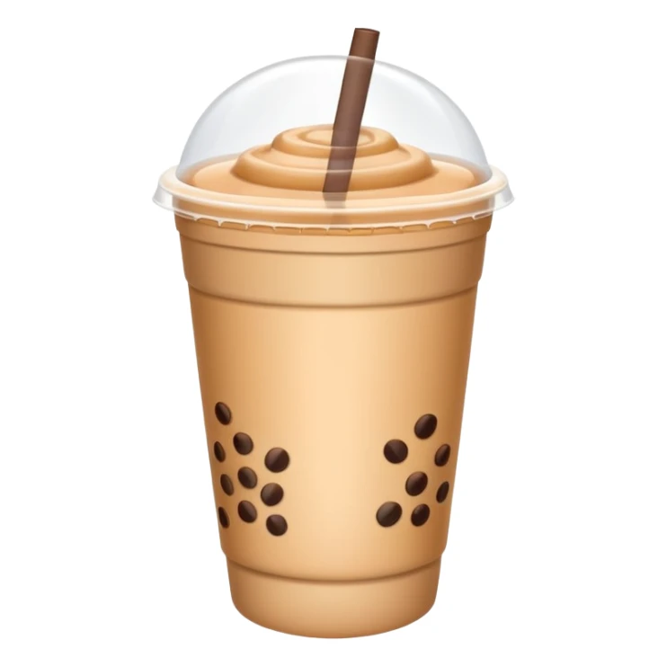 milk tea with boba in a to-go cup sticker