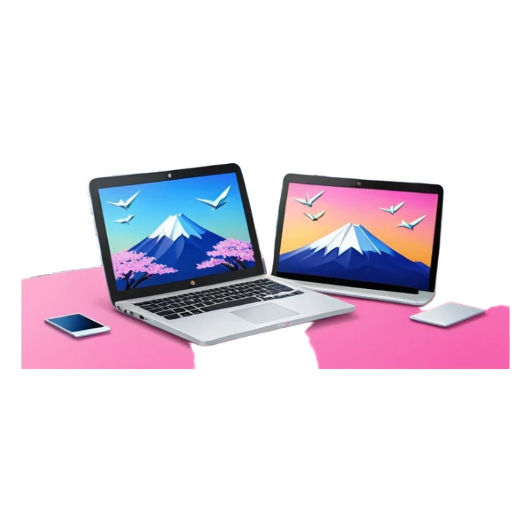 “VIBE25:Tokyo — neon cityscape 🌆 + Mount Fuji 🗻 + cherry blossoms 🌸 + laptops 💻 + origami cranes 🕊️, modern meets traditional, bold and futuristic.” sticker