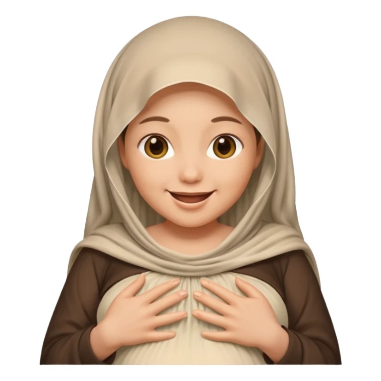 Une femme voilée enceinte sticker