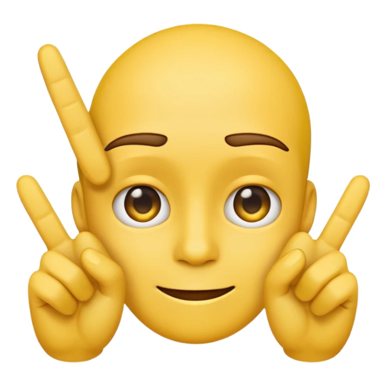 emoji holding 3 fingers up on one hand just face sticker