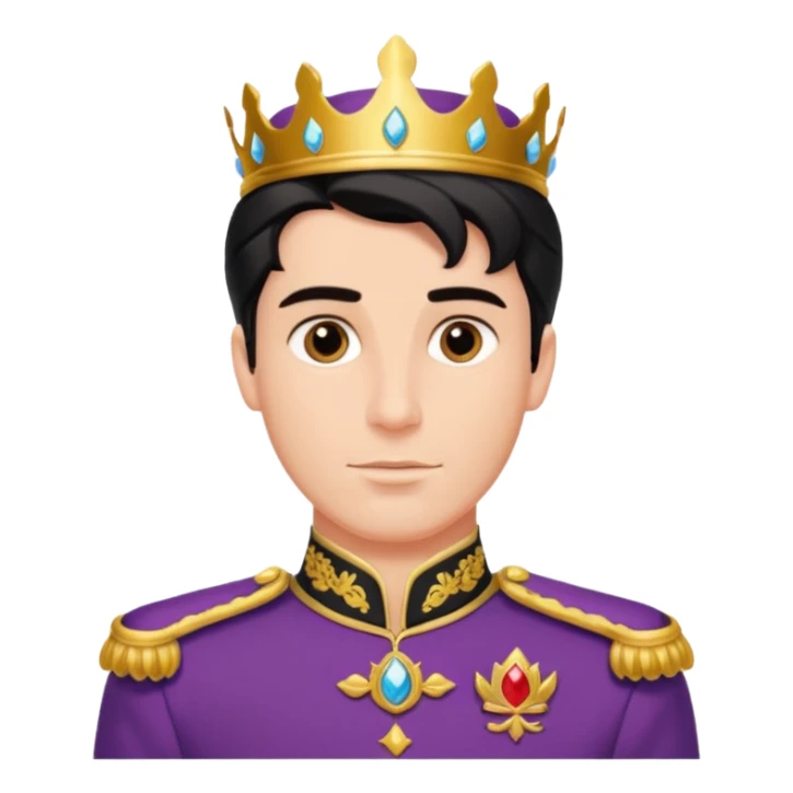 old adult prince eric with prince uniform sticker