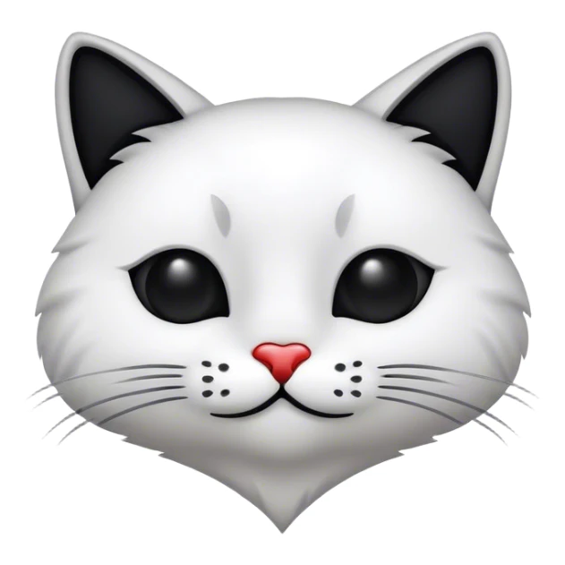 A Heart in the shape of a cat sticker