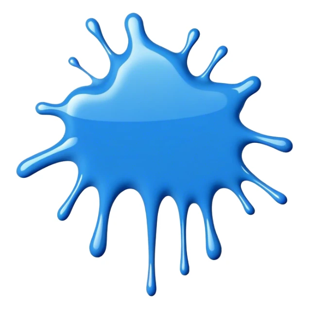 blue splat of paint sticker