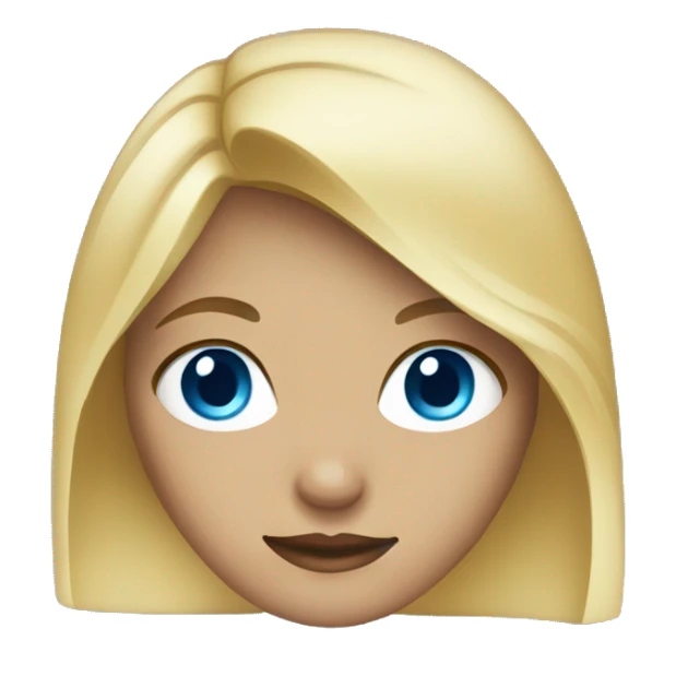 blond girl with blue eyes sticker