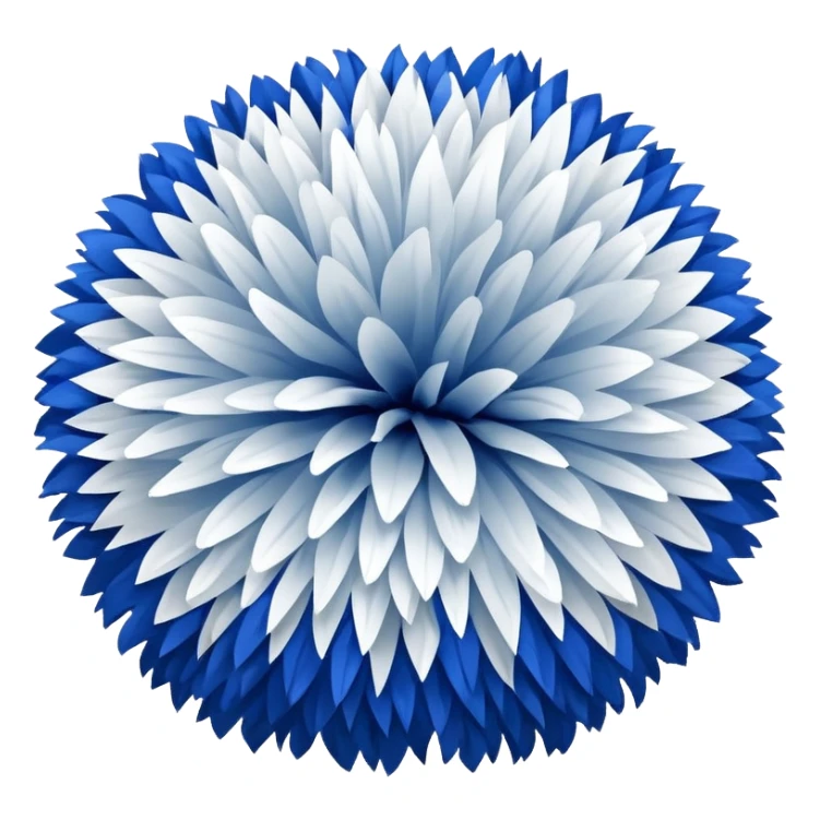 blue and white cheer poms sticker