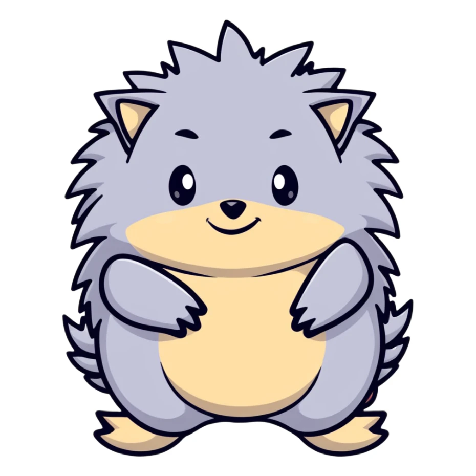 Silver the hedgehog character with pregnant belly sticker