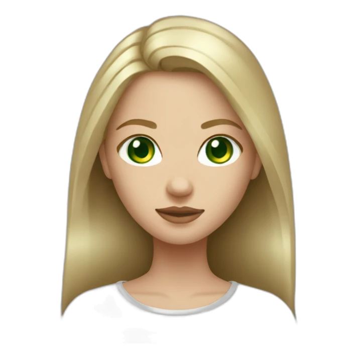 slavic dark blonde girl green eyes sticker