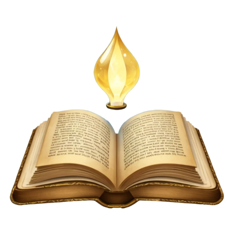 An open book with magical light pouring from the pages sticker