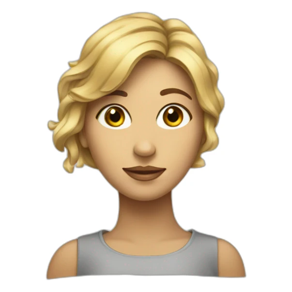 drawing of a woman on a piece of paper sticker