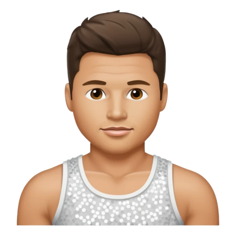 Nick Lachey from 98 Degrees with white sequin crop top sticker