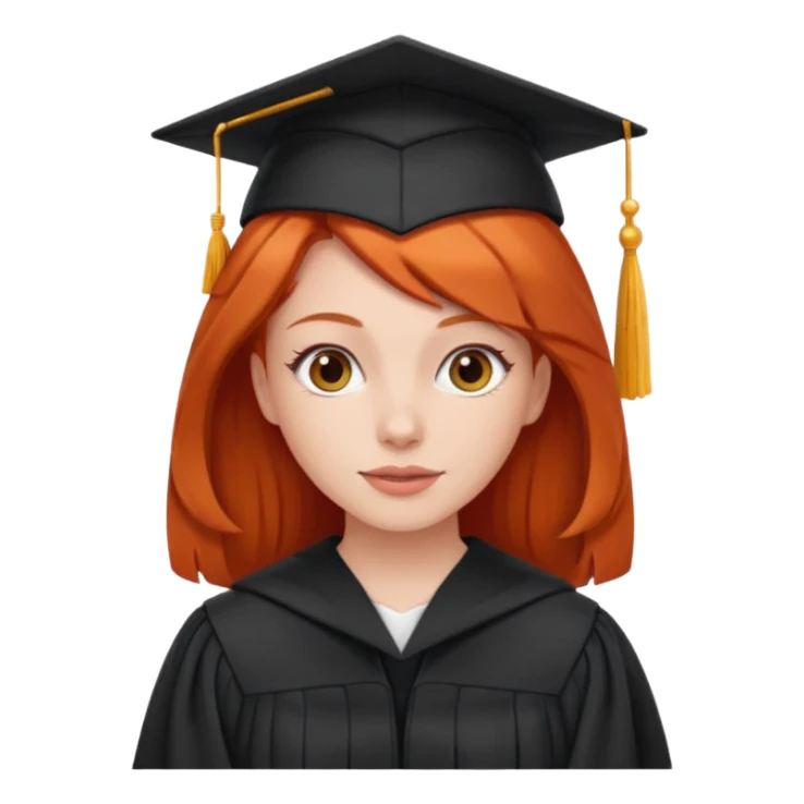 red headed woman with a school in the background sticker
