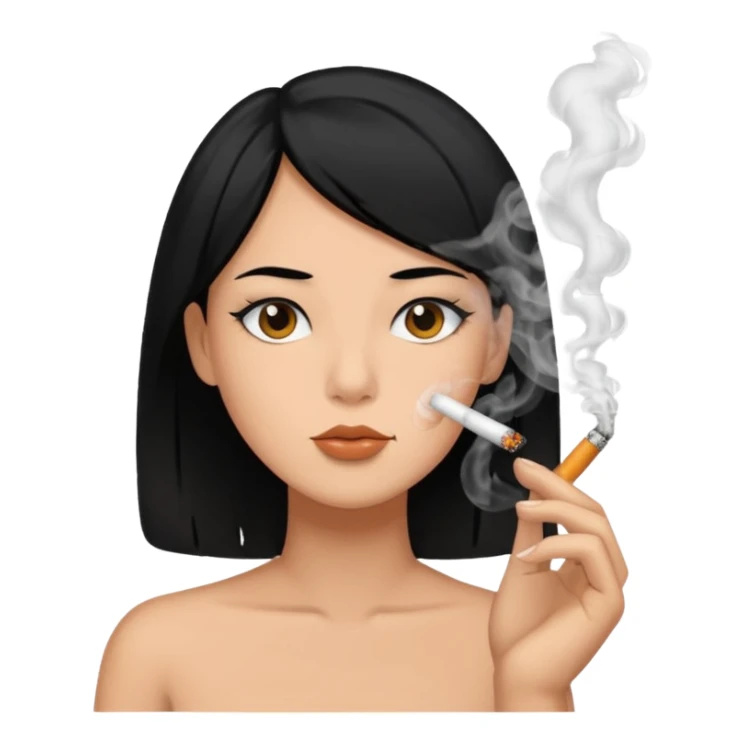 Has una persona fumando, Que tenga pelo negro  sticker