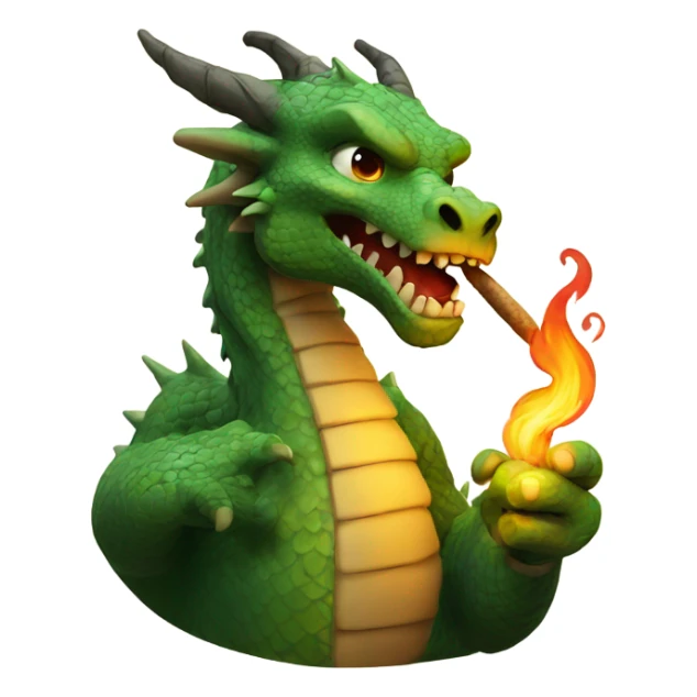 dragon smoking  sticker