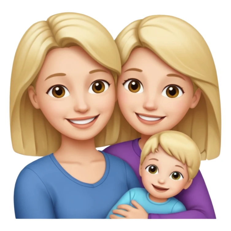 mom holding his one daughter sticker