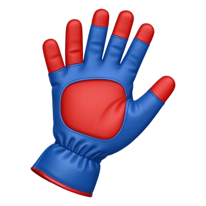  #1 glove first finger up arm   in blue (#00A3E0) and red (#F9423A)  sticker