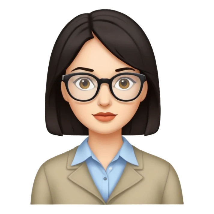 woman with glasses and dark hair sticker