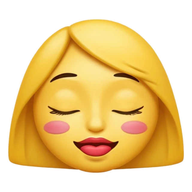 Make me an emoji sticking out his lips and closing his eyes sticker