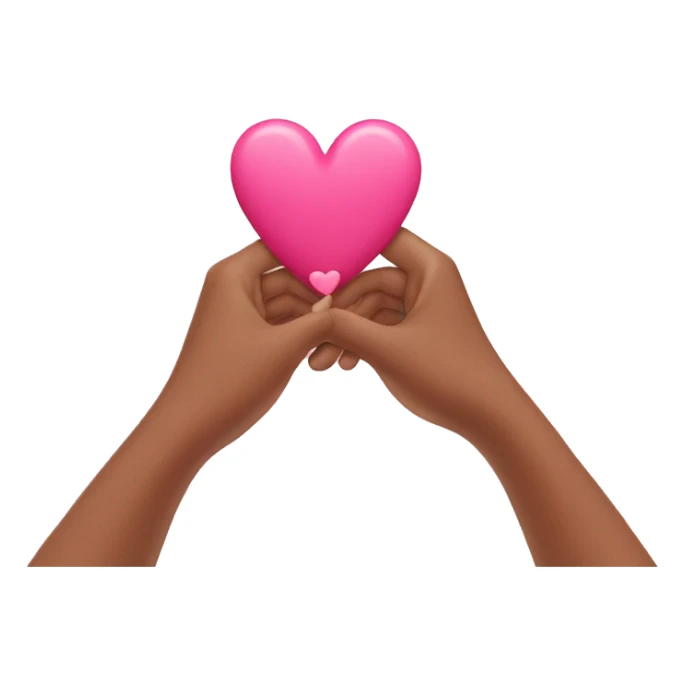 heart hands with pink hearts sticker