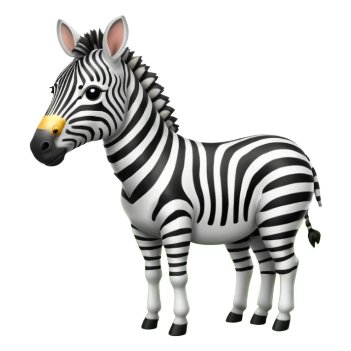 A zebra listening to music sticker