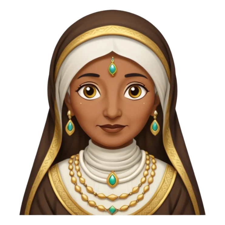 an old emirati women wearing traditional cloths sticker