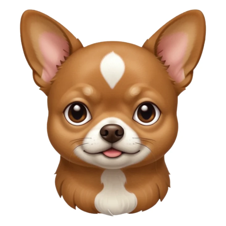 A fat dark tan with a white blaze on his face chihuahua  sticker