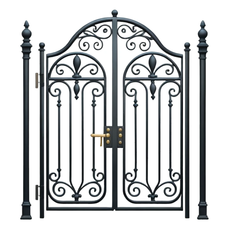 A metal gate sticker
