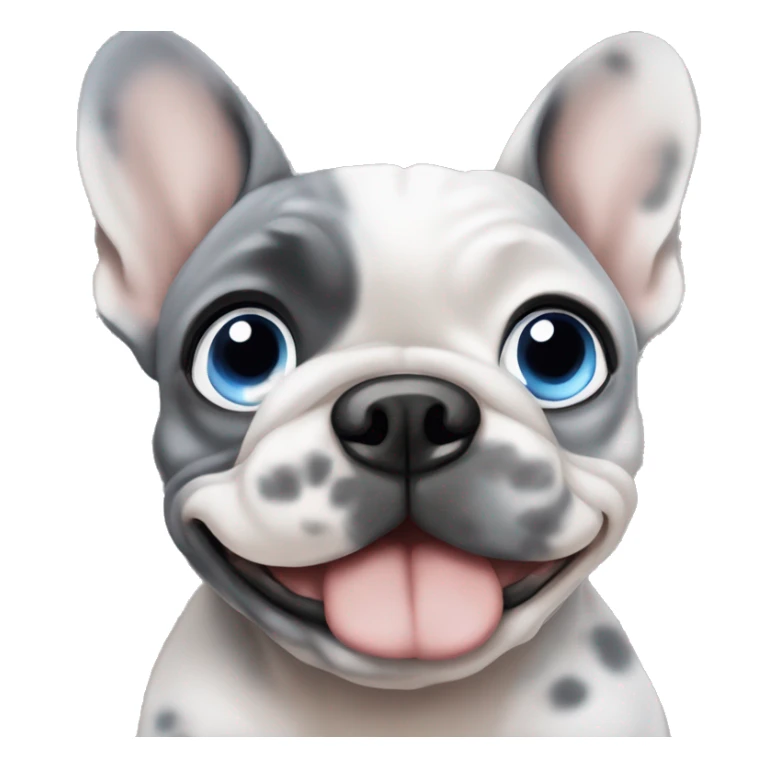 Merle Frenchie with blue eyes sticker