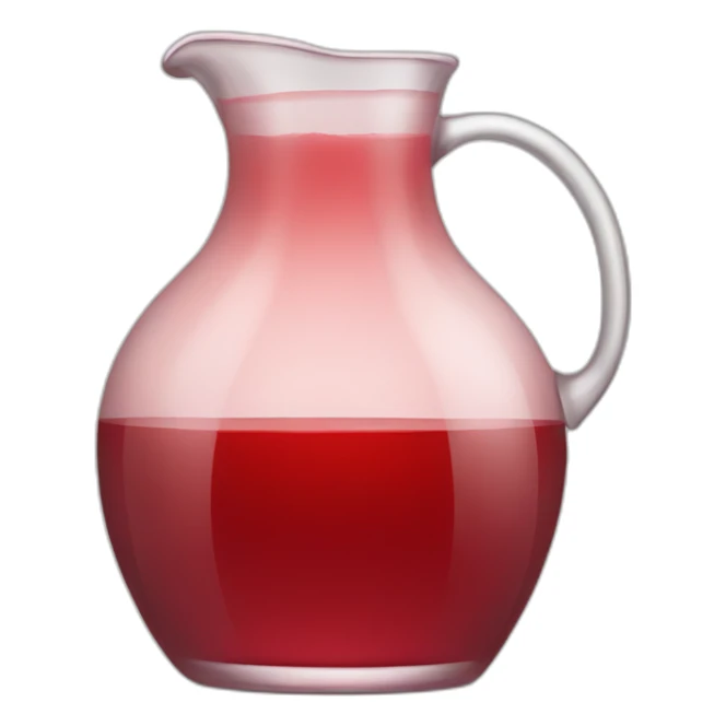 glass jug of red juice sticker