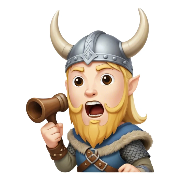Grito de guerra con cuerno vikingo  sticker