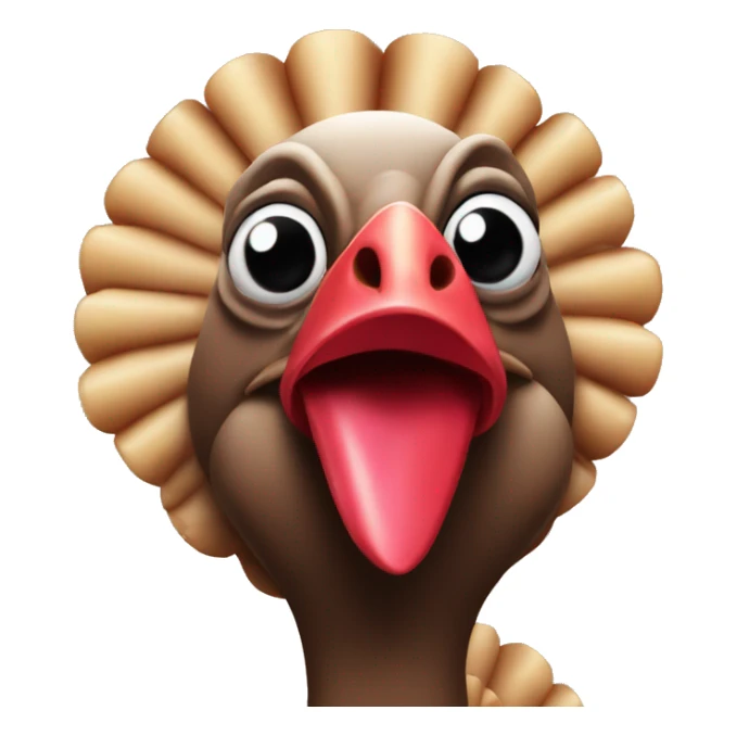turkey wearing lipstick and has nails and is a baddie sticker