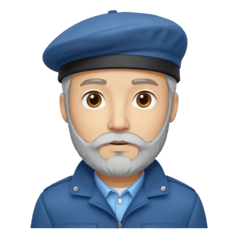 Man with Light Grey Beret – Beard, blue jacket, light beanie.







 sticker