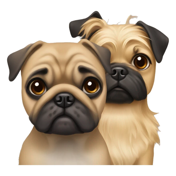 Mix pug and a yorkshire Terrier sticker