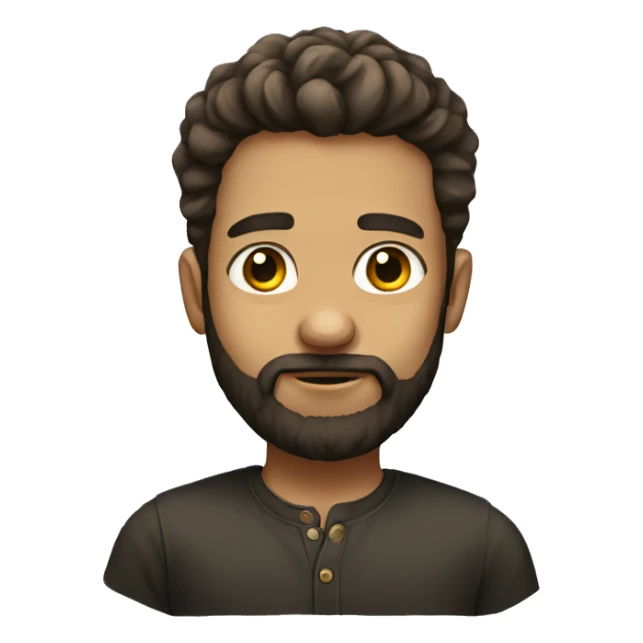 portrait of a bearded boy sticker