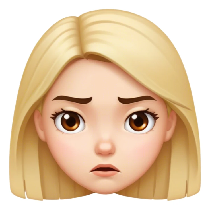 Angry cutie girl sticker