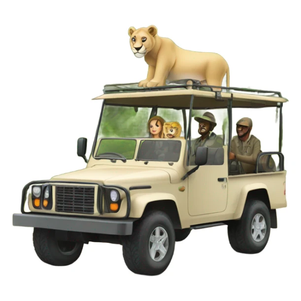 african safari vehicle sticker