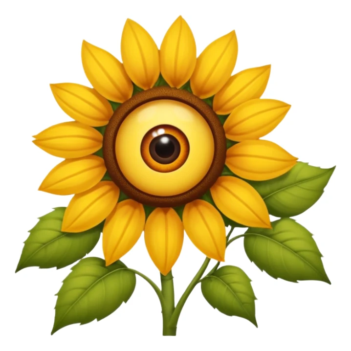 Un girasol y un ojo sticker