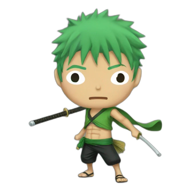 Zoro one piece  who run in the bad direction sticker