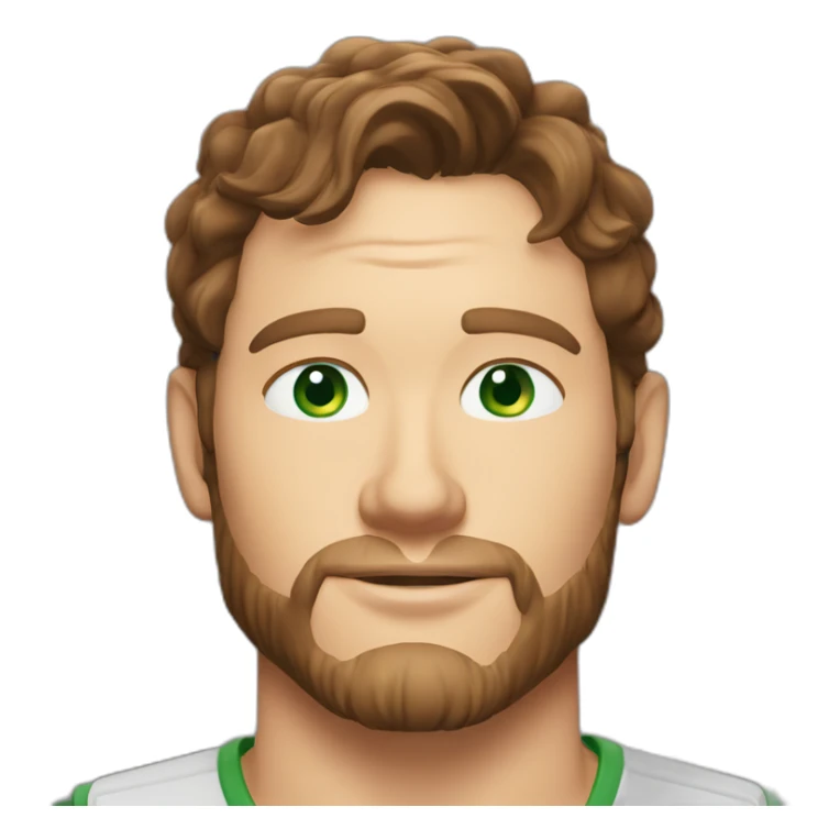 Chris Pratt brunette green eyes sticker