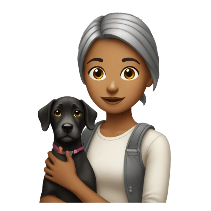 Girl with dog sticker