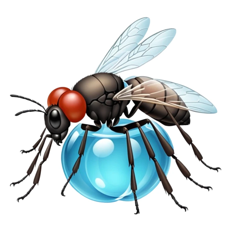 Una mosca haciendo malabares  sticker