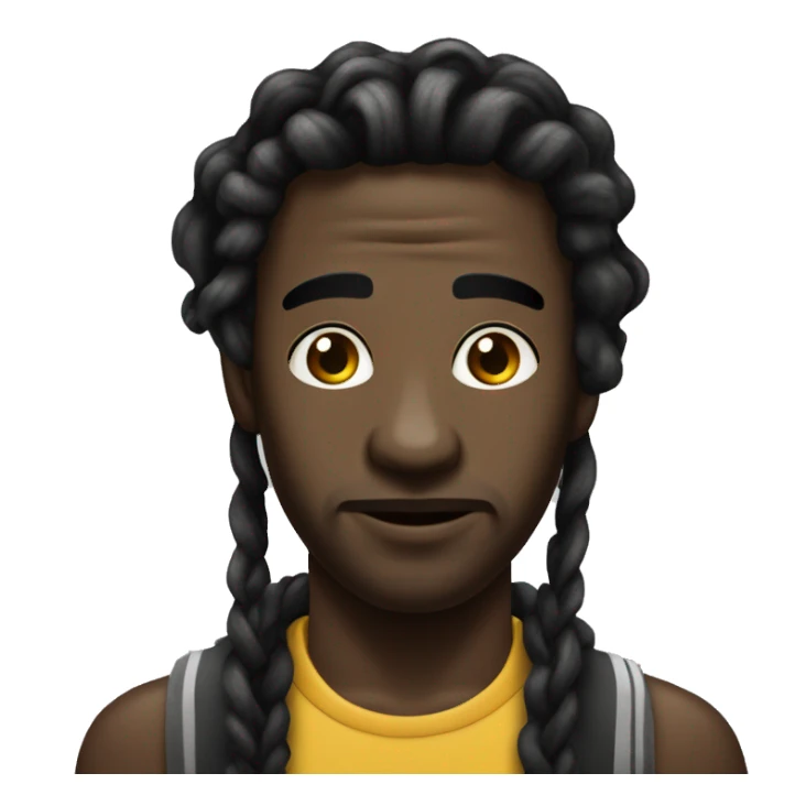 Homme noir du ghetto avec des locks longue sticker