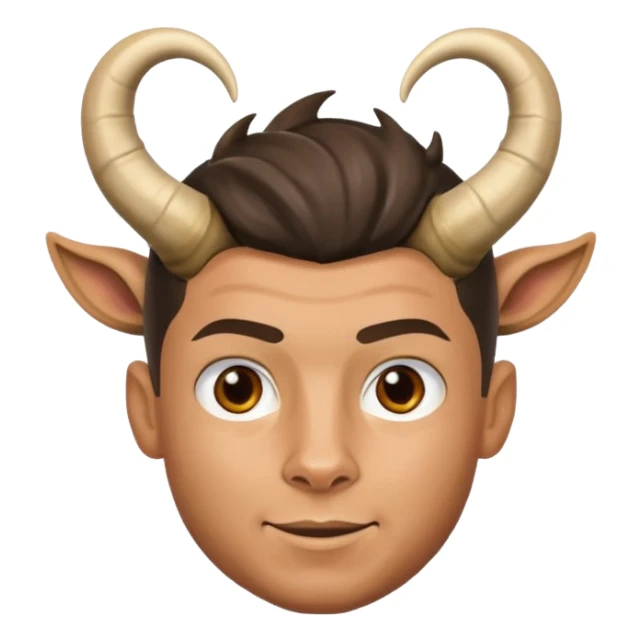 ronaldo whit the goat hornes emojie sticker