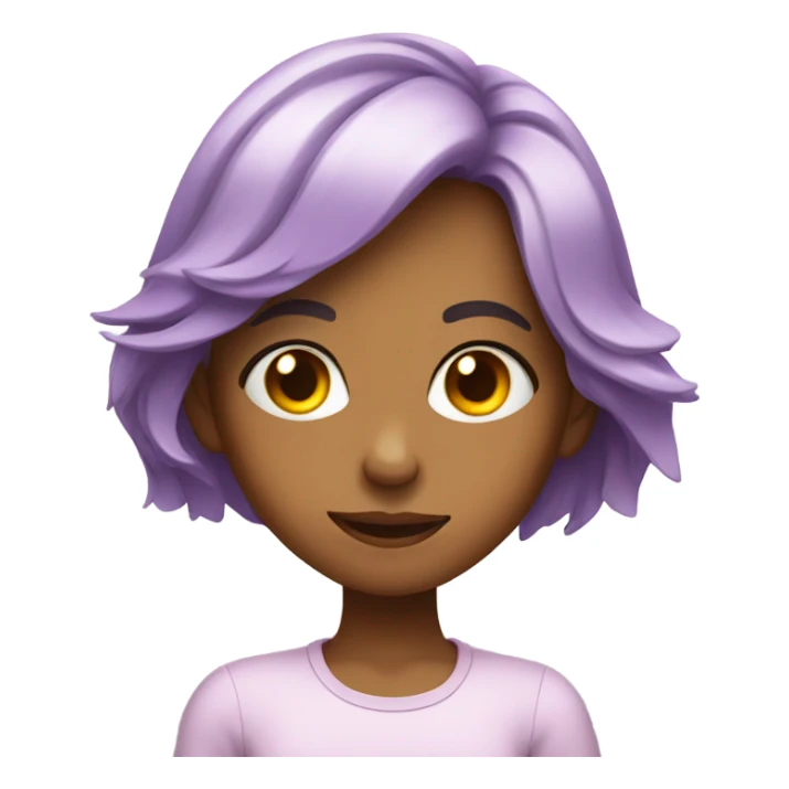 A girl with a smirk and eye roll sticker