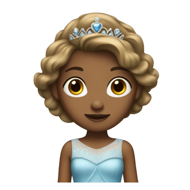 Girl wearing a princess dress sticker