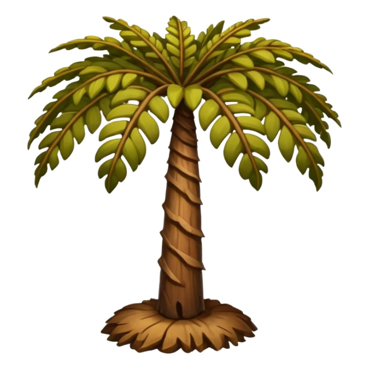 lepidodendron palmera tronco de escamas hojas con semillas cafe sticker