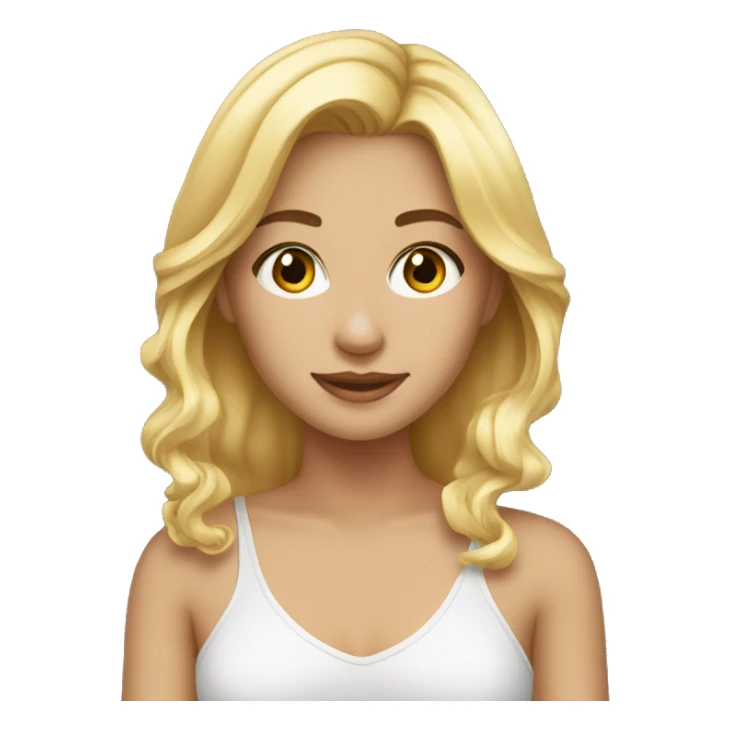 Beautiful blonde highlights girl  sticker